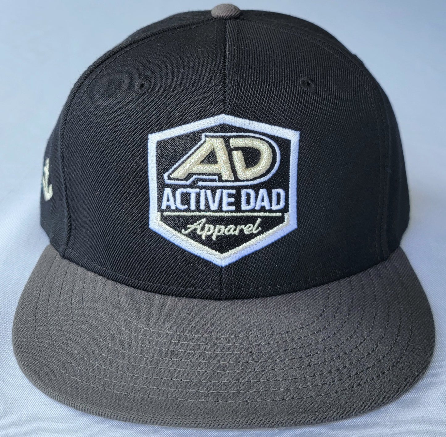 Active Dad Classic Snapback Hat- Black/Silver