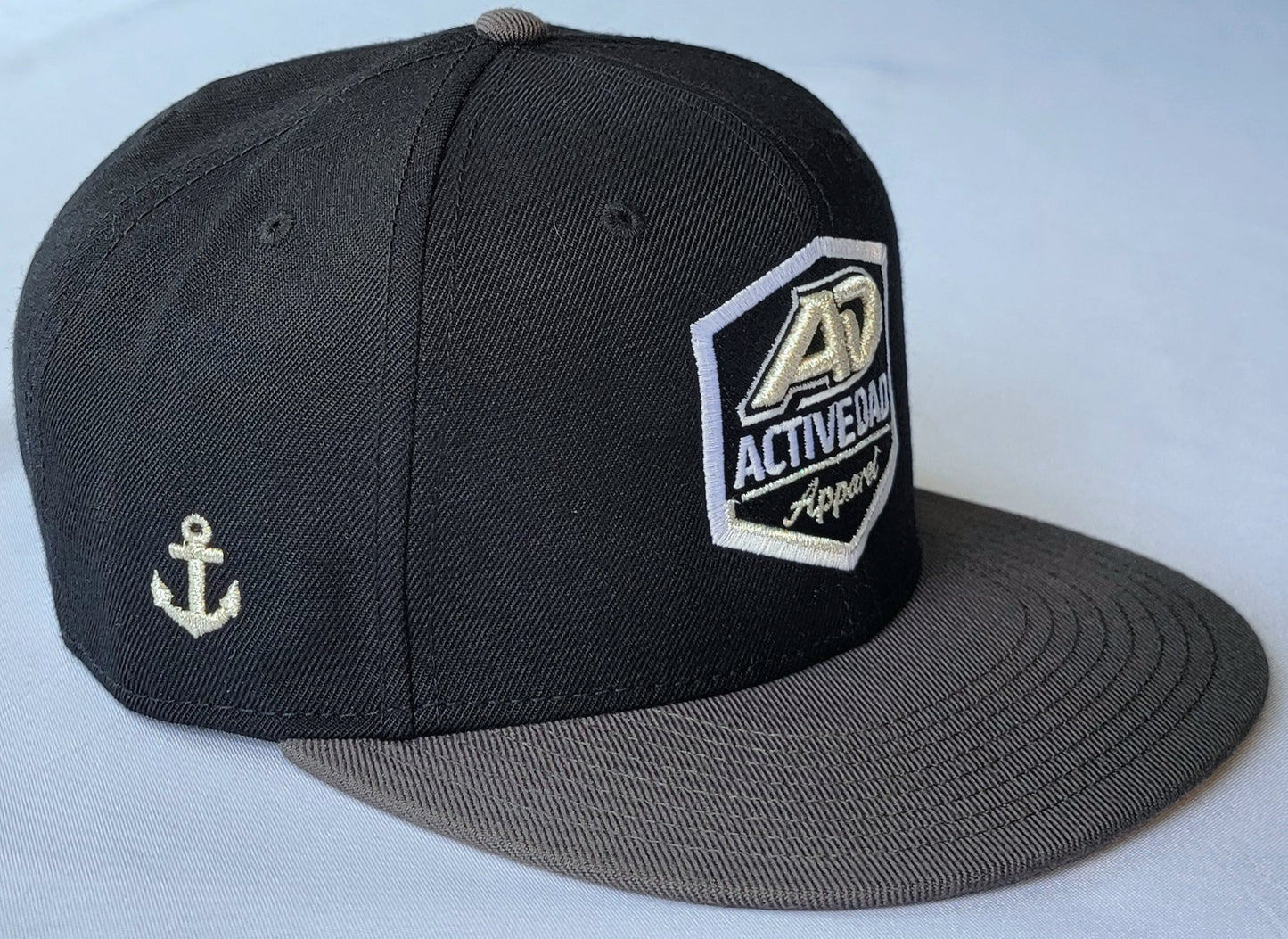 Active Dad Classic Snapback Hat- Black/Silver