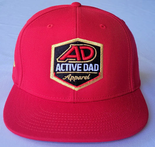 Active Dad Classic Snapback- Red/Gold
