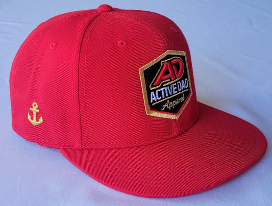 Active Dad Classic Snapback- Red/Gold